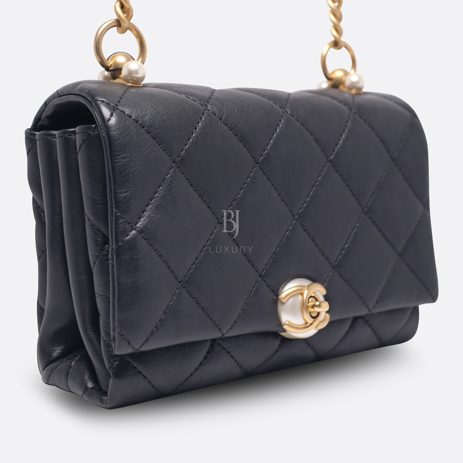 CHANEL FLAP BAG MINI BLACK LAMBSKIN