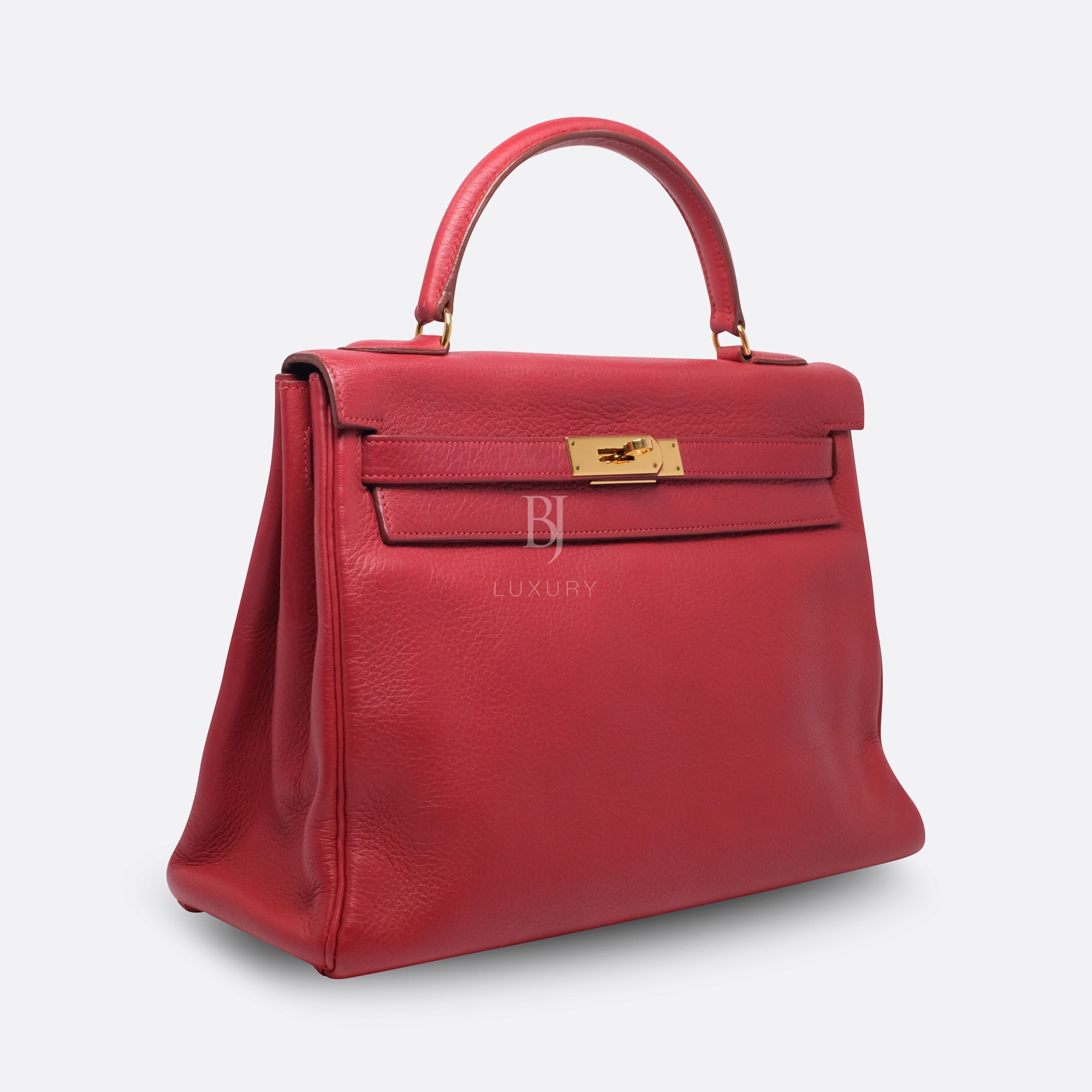 HERMES KELLY RETOURNE 32 ROUGE CLEMENCE
