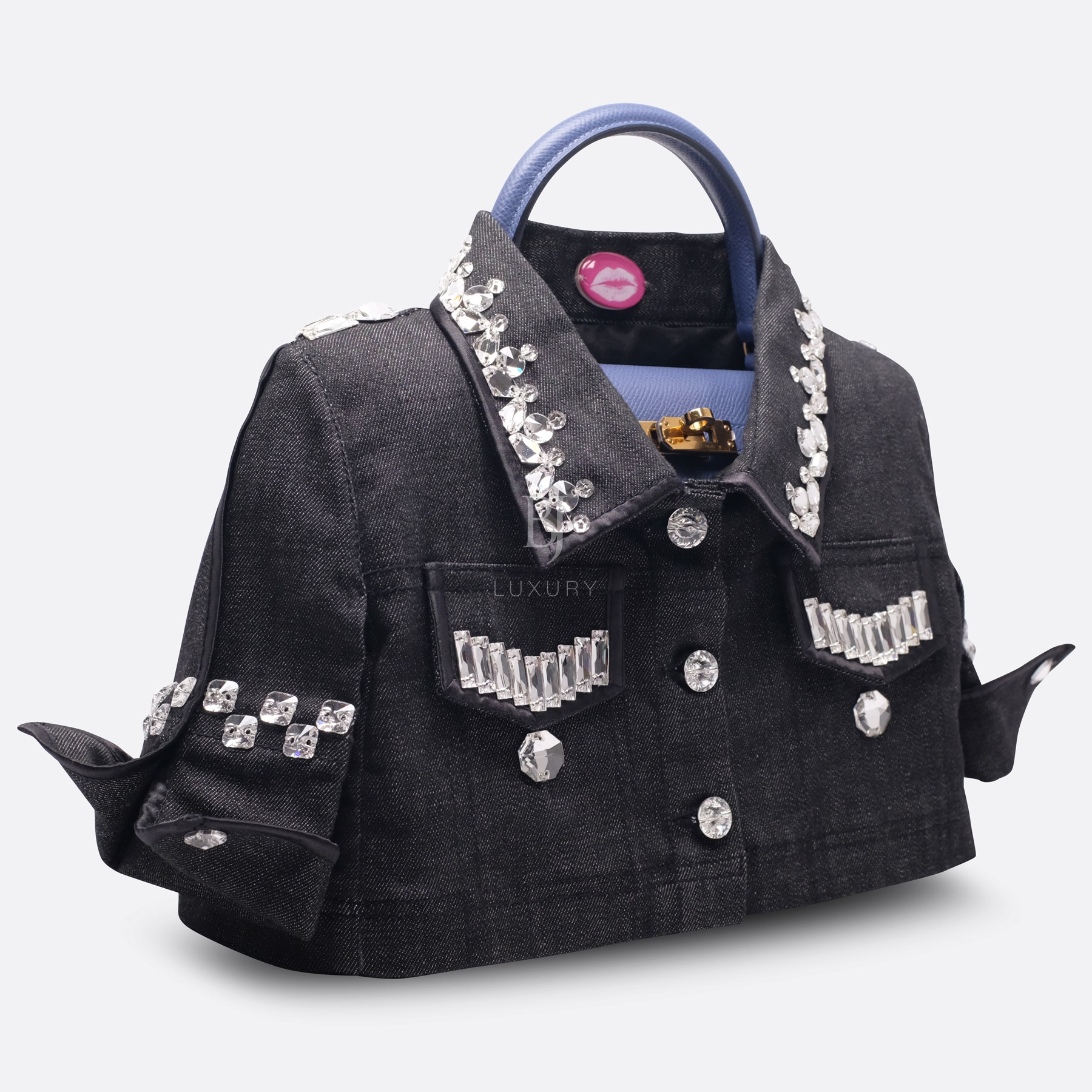 PURSEBOP FROCKS BLACK TIE 25 BLACK DENIM