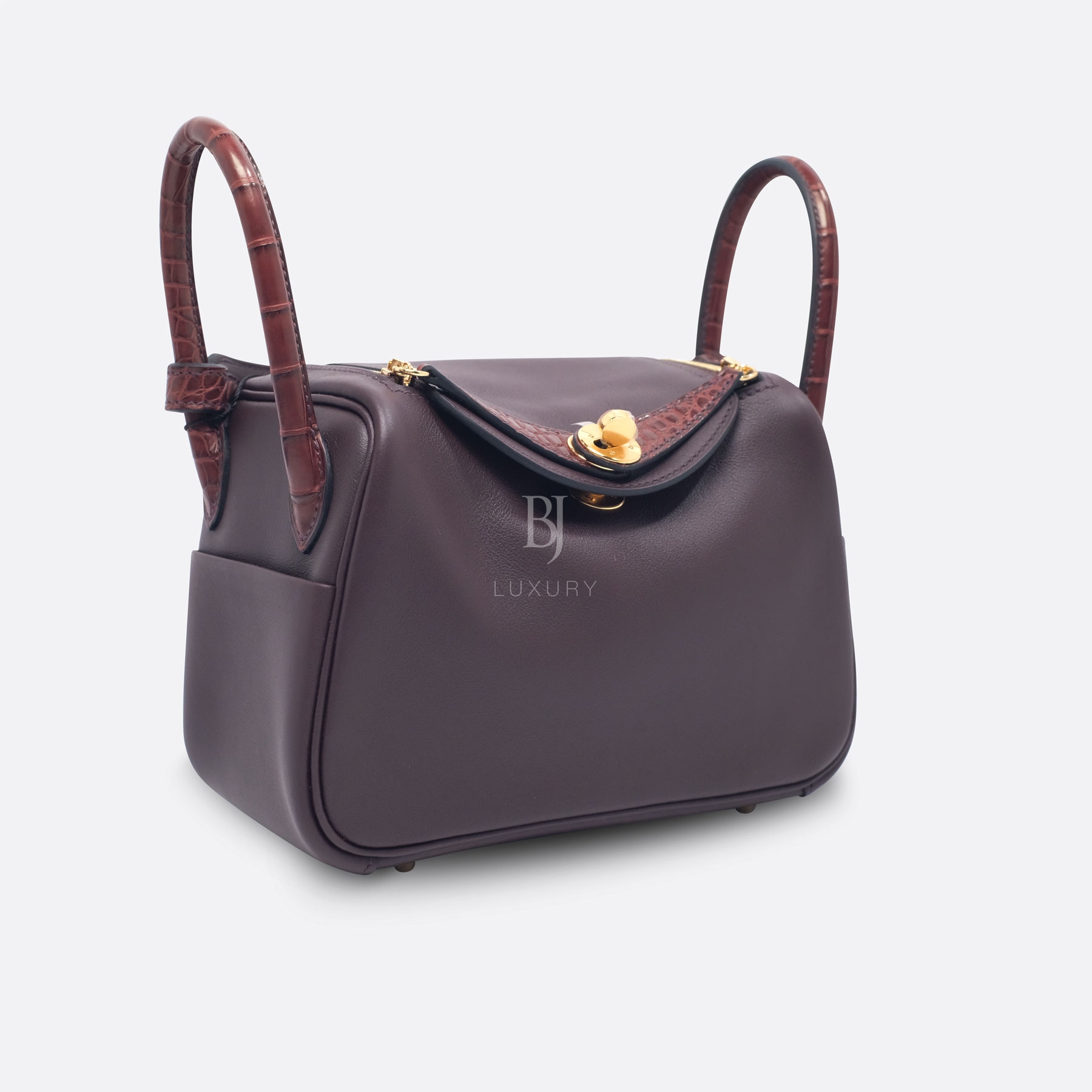 HERMES LINDY TOUCH MINI ROUGE SELLIER SWIFT, ALLIGATOR