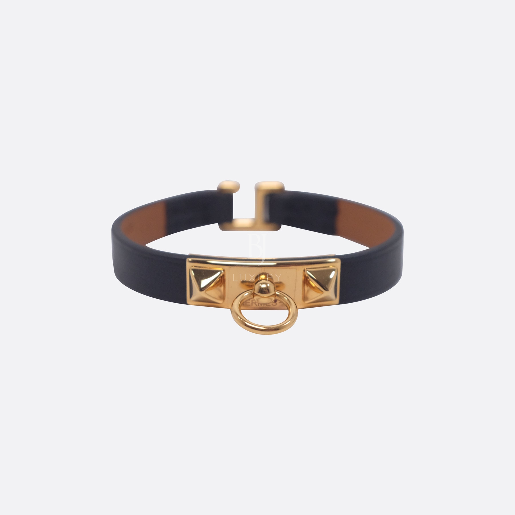 HERMES MINI RIVALE BRACELET BLACK SWIFT