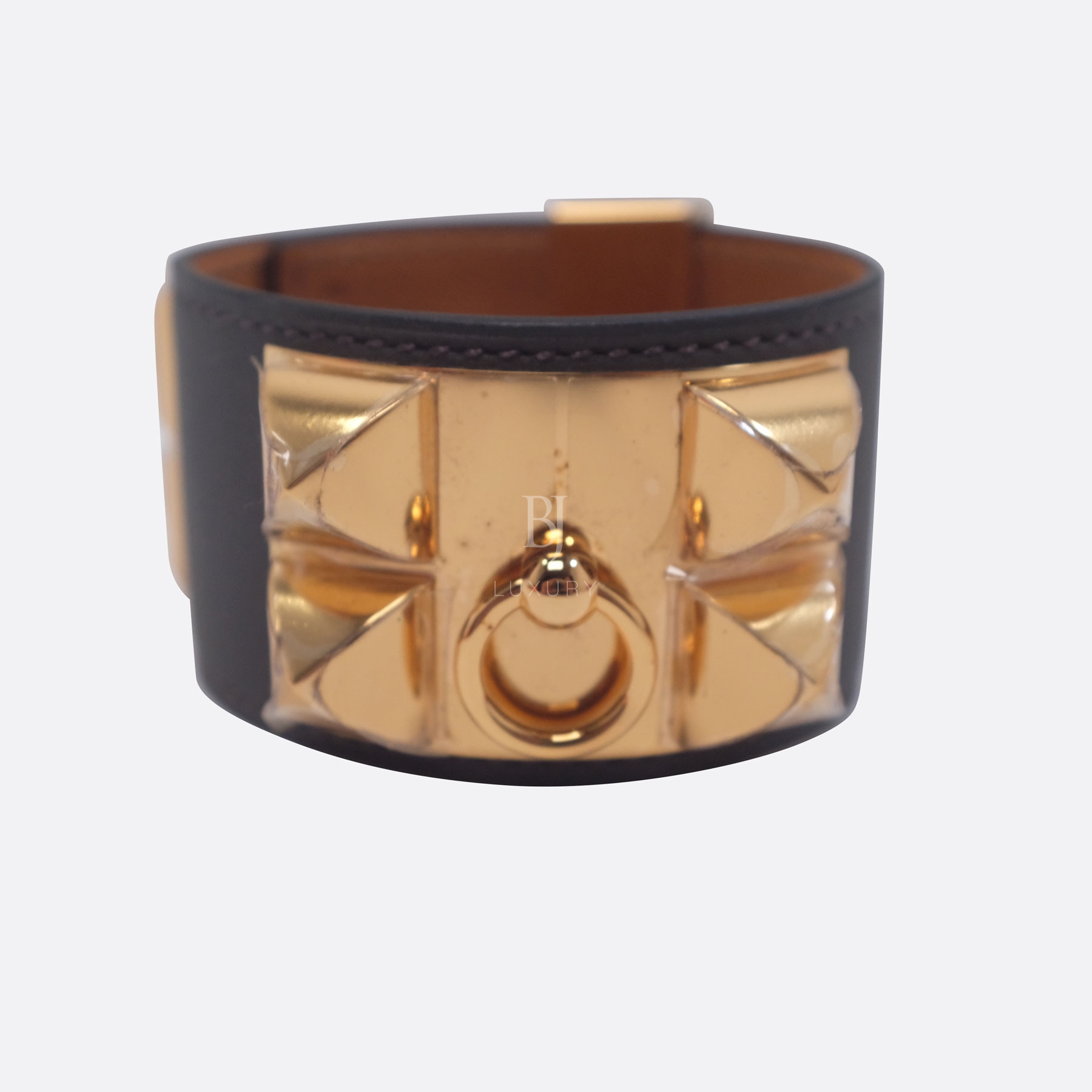 HERMES CDC COLLIER DE CHIEN BRACELET VERT BRONZE SWIFT