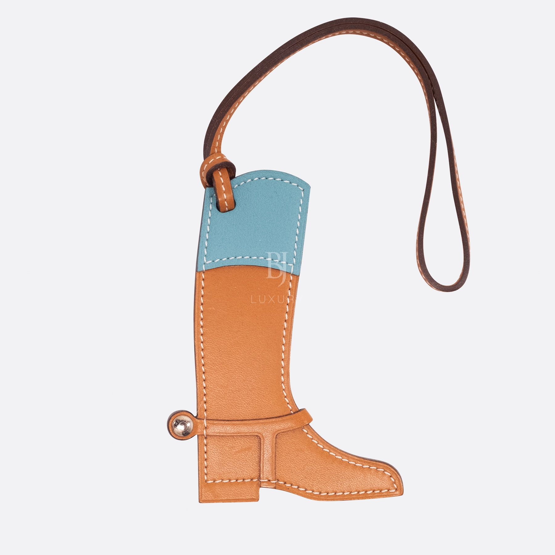 HERMES PADDOCK BOOT CHARM BLEU SAINT CYR SWIFT
