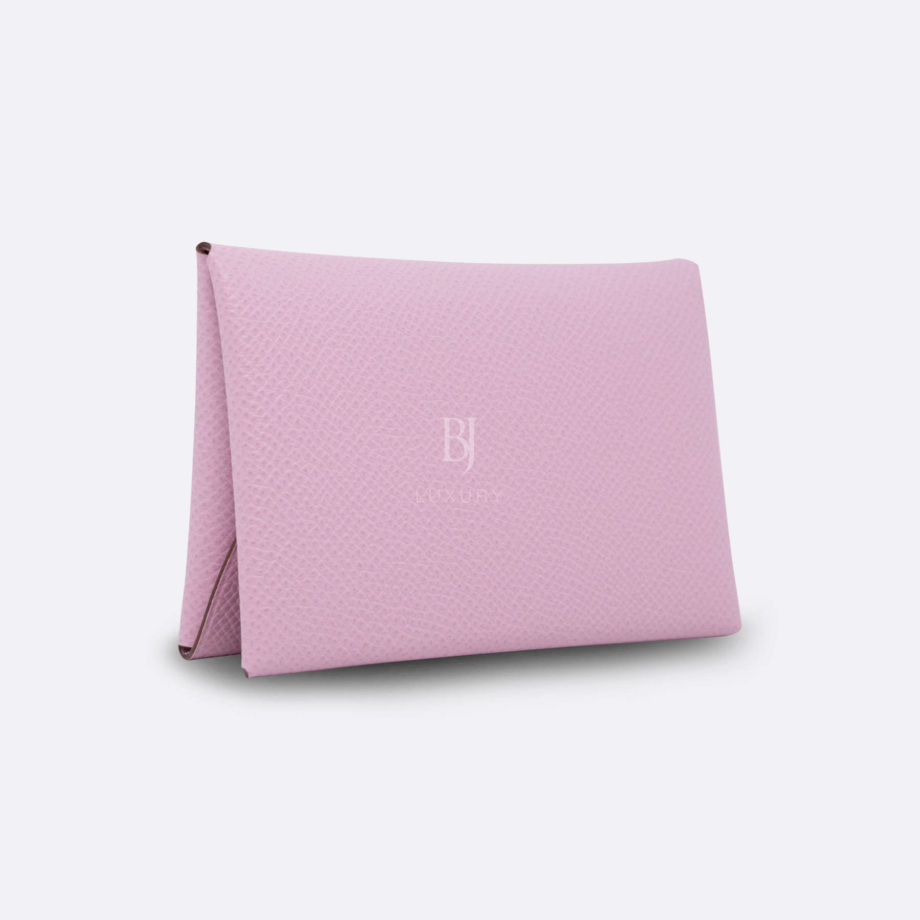 HERMES CALVI DUO CARD HOLDER MAUVE SYLVESTRE EPSOM