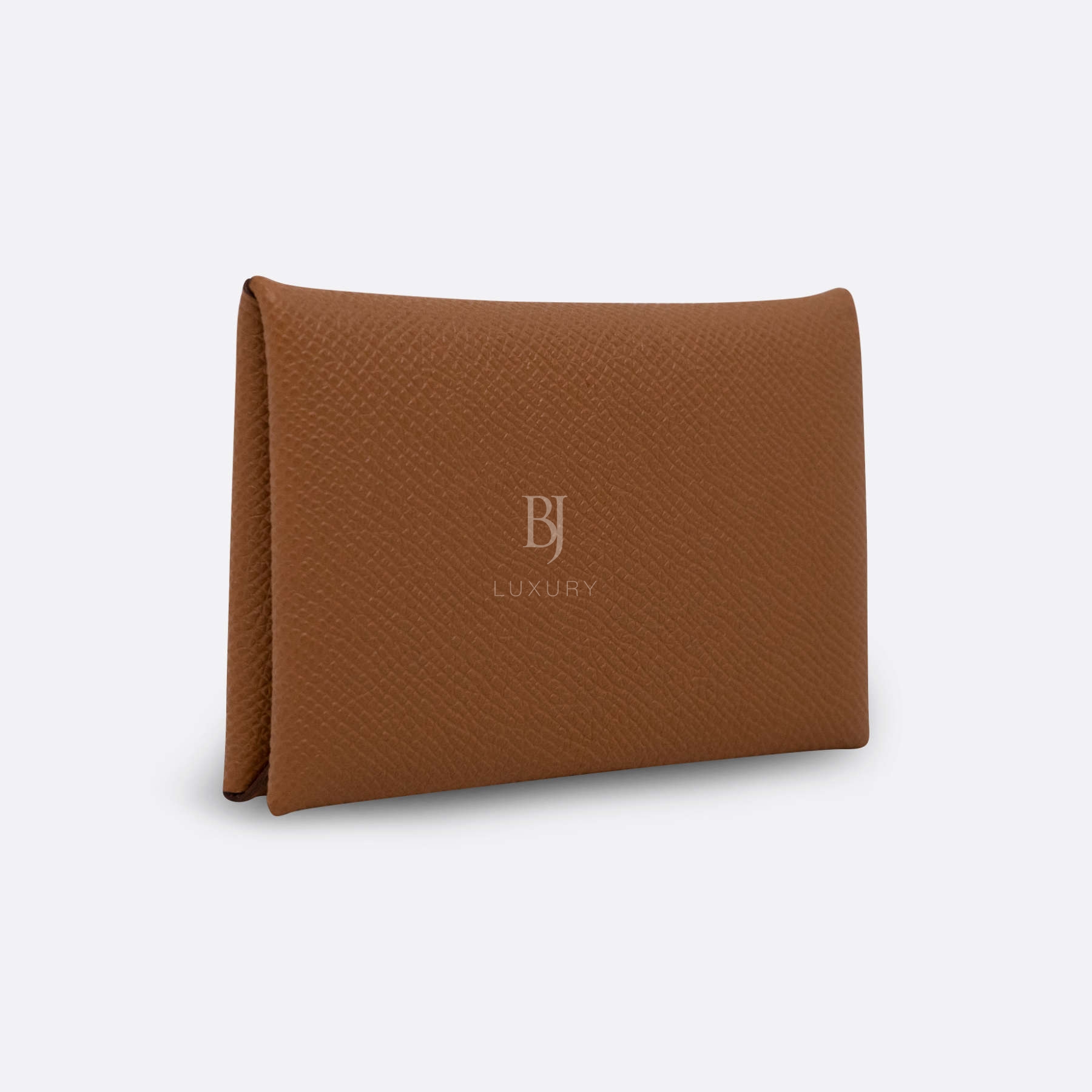 HERMES CALVI CARD HOLDER GOLD EPSOM