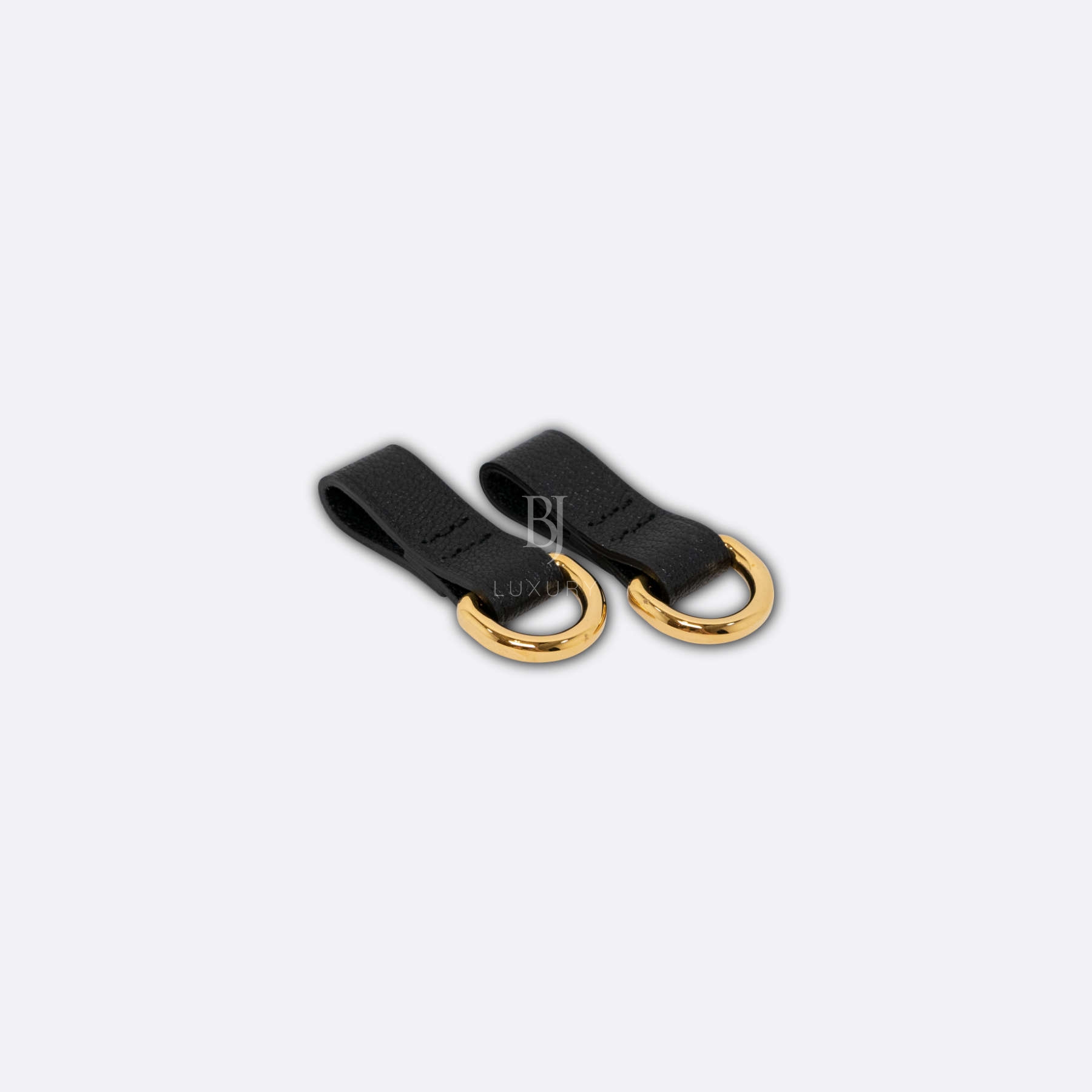 BJL LEATHER HOOKS FOR BIRKIN BLACK CHEVRE