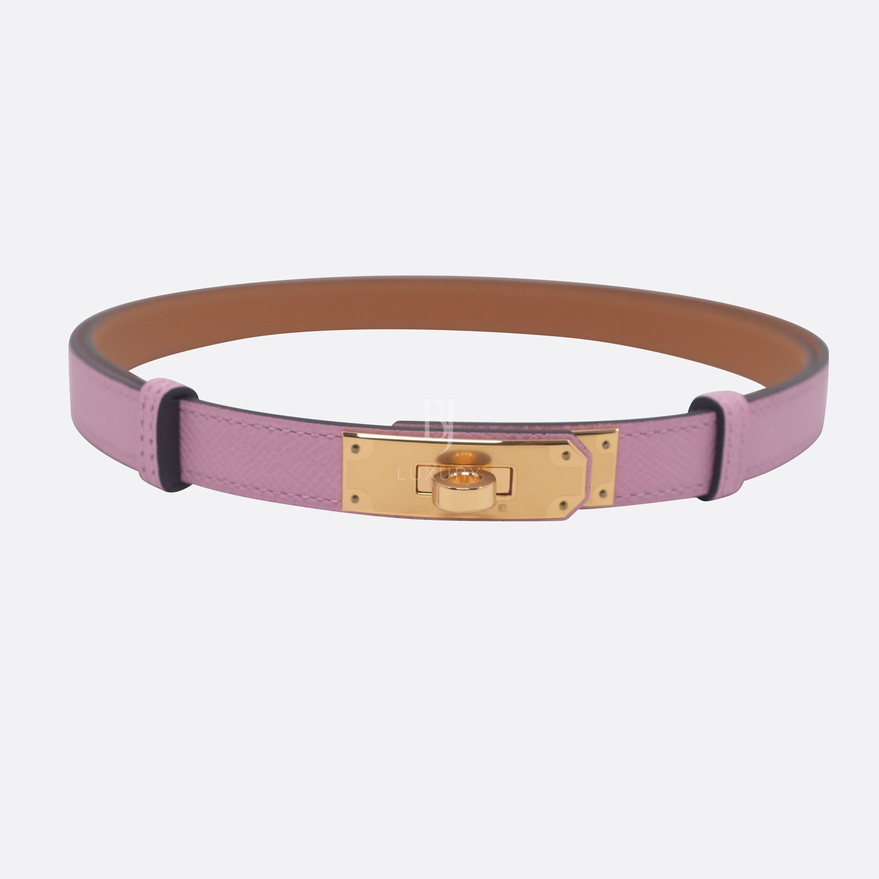 HERMES KELLY BELT MAUVE SYLVESTRE EPSOM