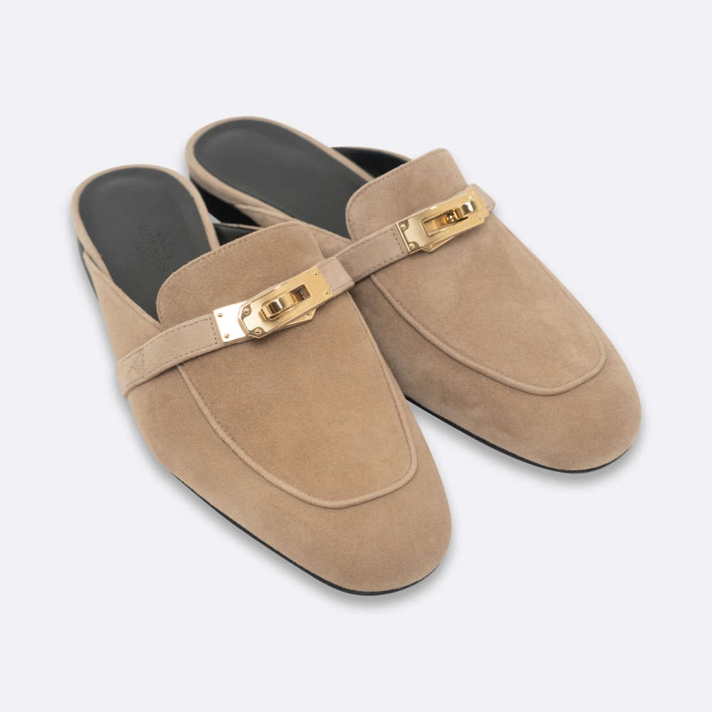HERMES OZ MULE EU 36 BEIGE CHEVRE