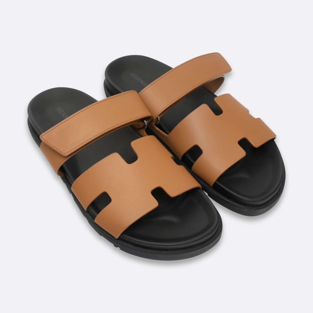 HERMES SANDALS CHYPRE EU 41 NATURAL CALF