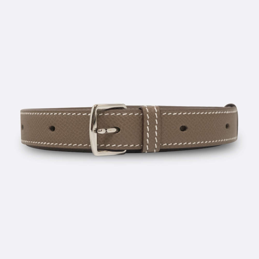 HERMES LEATHER BAG STRAP ETOUPE EPSOM
