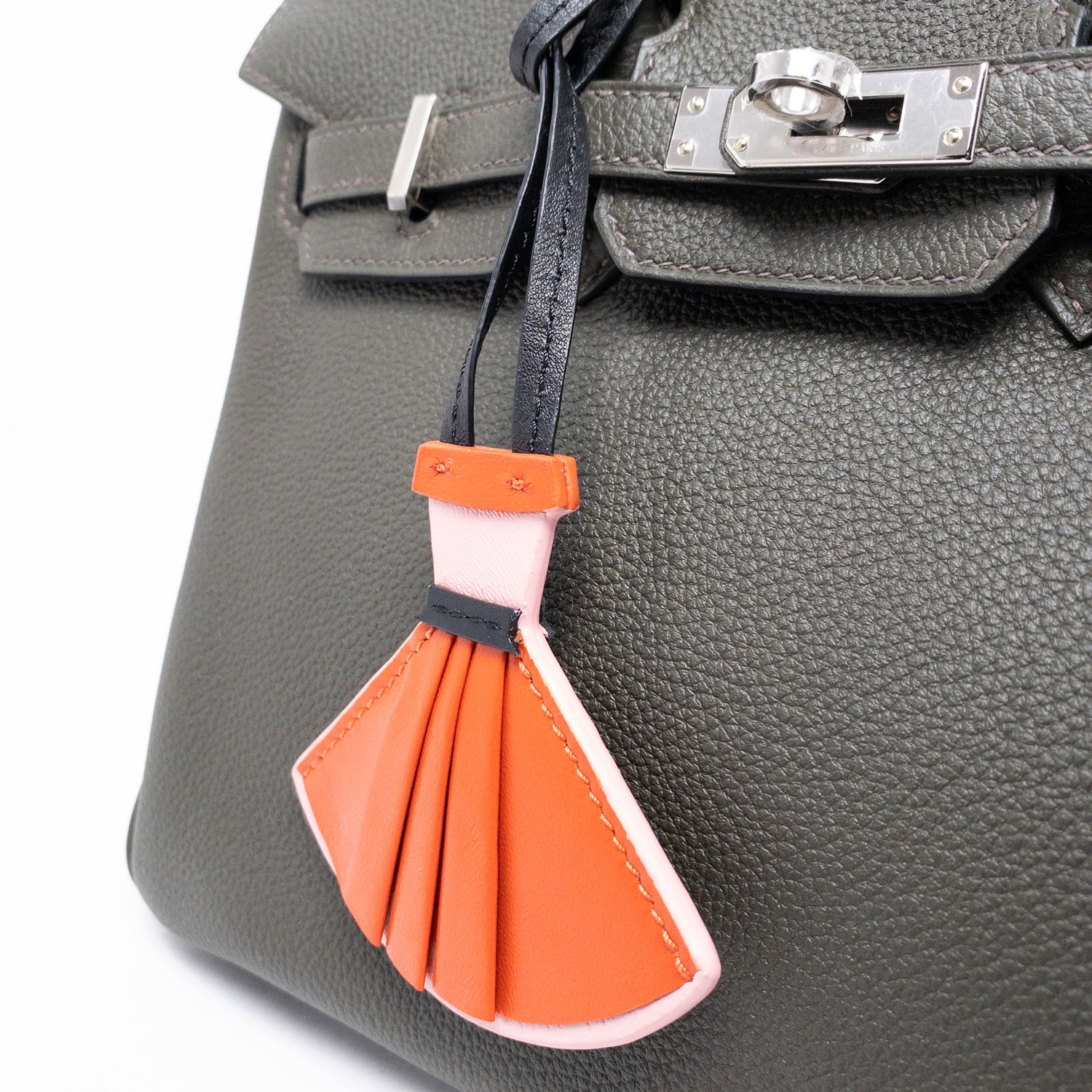 BJL 3D PARTY DRESS SMALL ORANGE, PINK LAMBSKIN