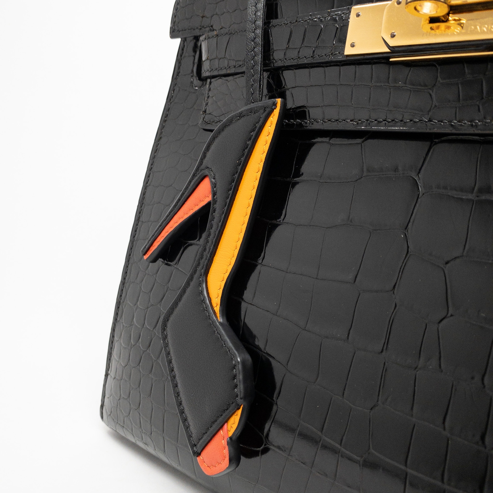 BJL SMALL BLACK, ORANGE, RED LAMBSKIN, CALF