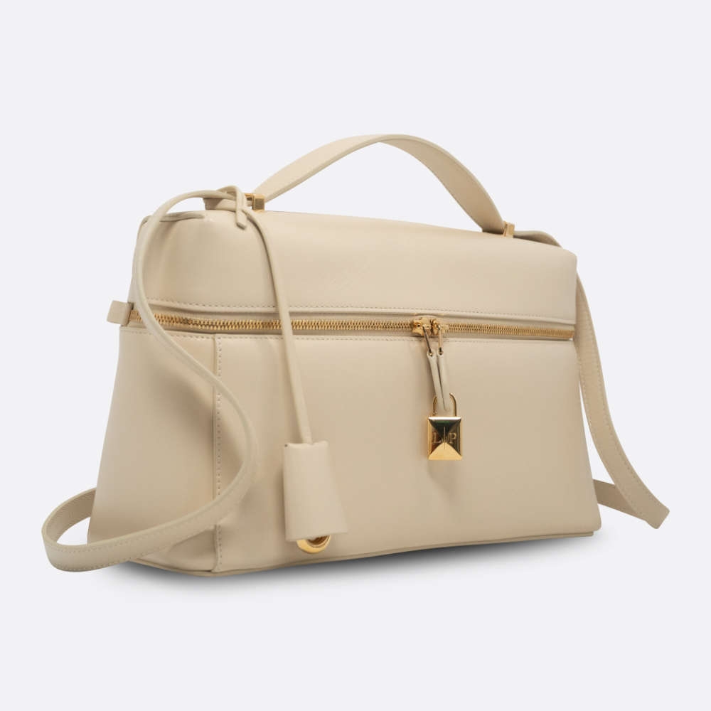 LORO PIANA EXTRA BAG L27 27 CREAM CALF