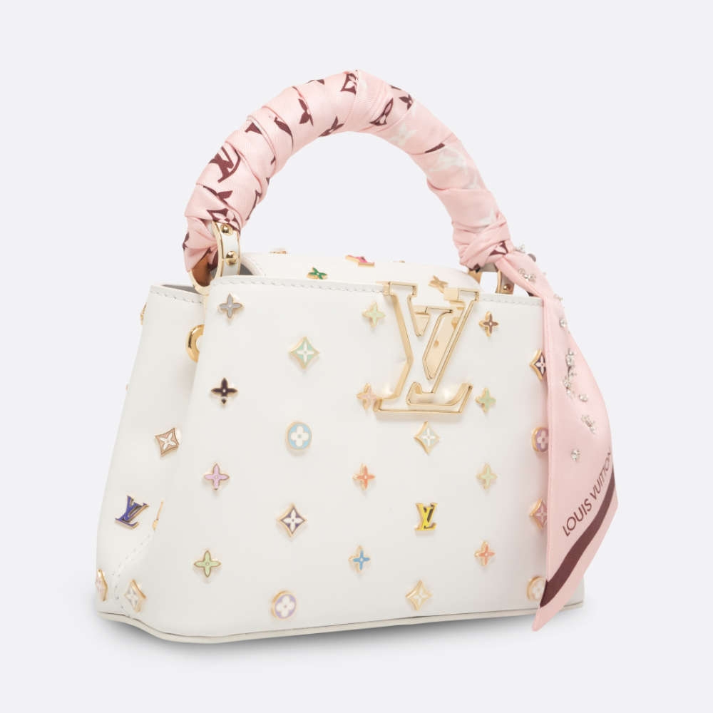 LOUIS VUITTON LV x TM CAPUCINES MURAKAMI MINI WHITE CALF
