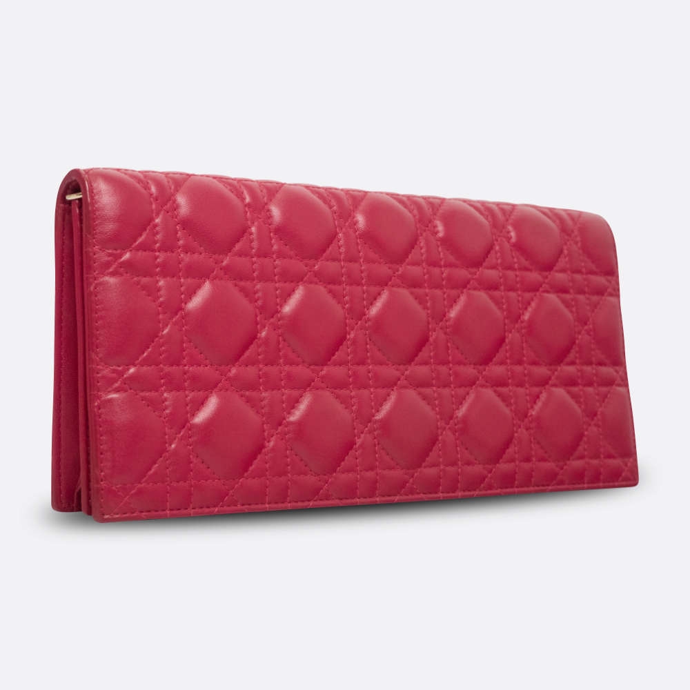CHRISTIAN DIOR CLUTCH MEDIUM PINK CALF