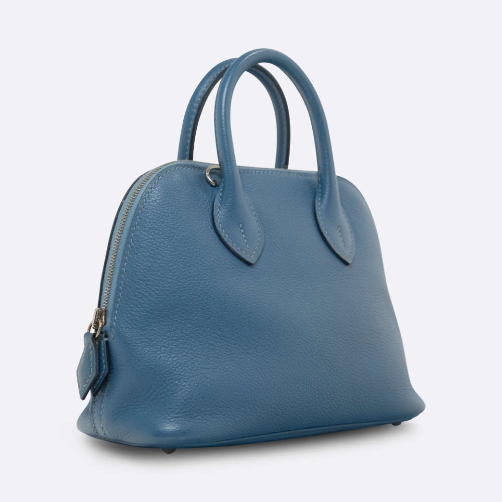 HERMES BOLIDE 1923 MINI BLEU AZUR EVERCOLOR
