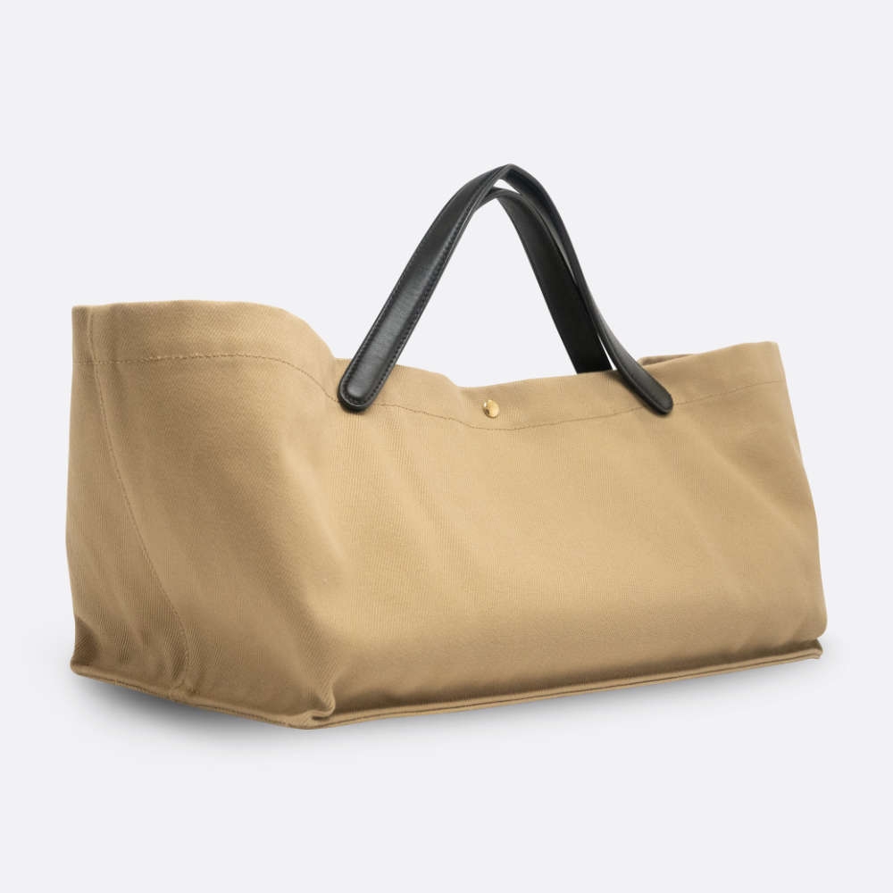 THE ROW IDAHO TOTE MEDIUM BEIGE COTTON