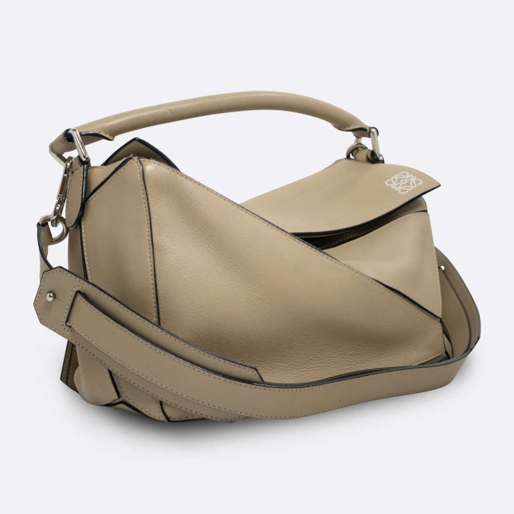 LOEWE PUZZLE BAG MEDIUM BEIGE CALF