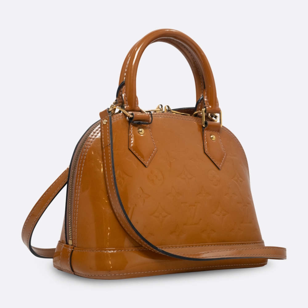 LOUIS VUITTON ALMA BB BROWN PATENT