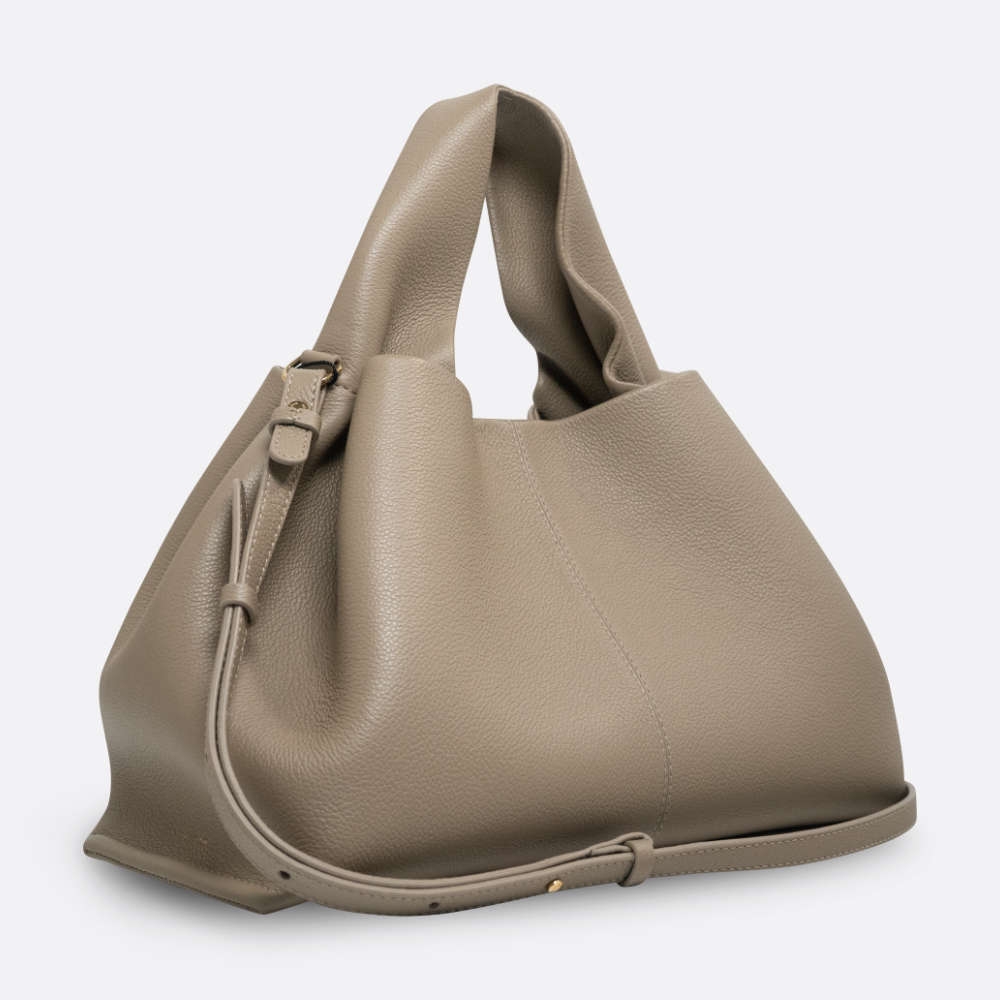 POLENE NUMERO NEUF MEDIUM BEIGE GRAINED CALF