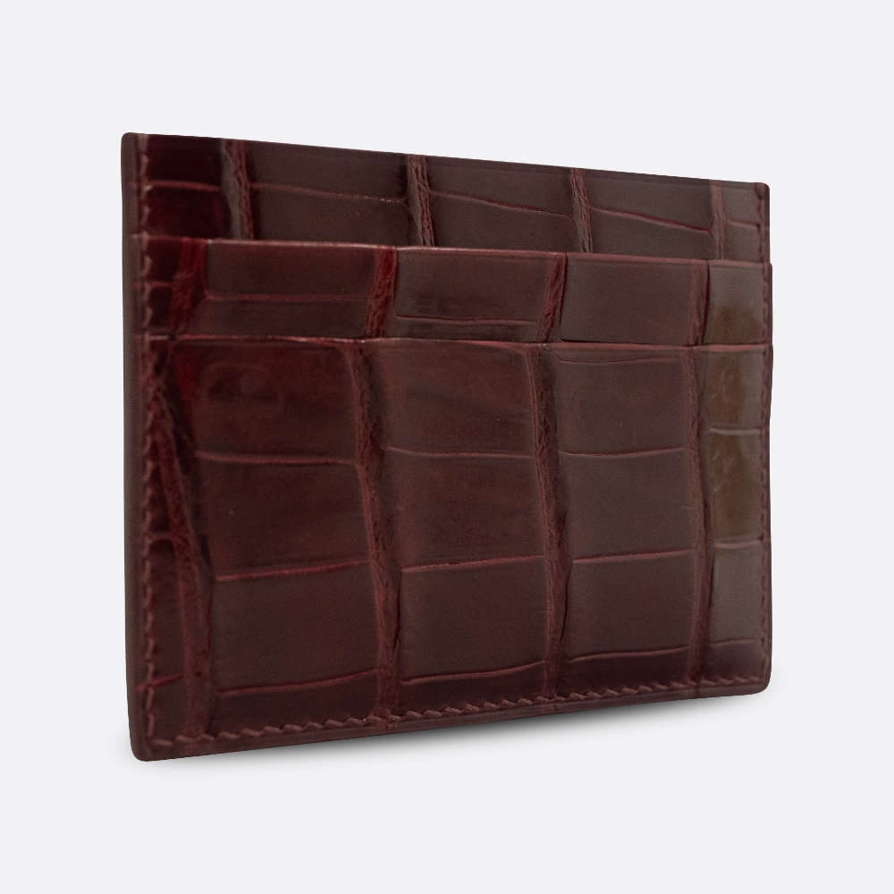 BJL CARD HOLDER ROUGE ALLIGATOR