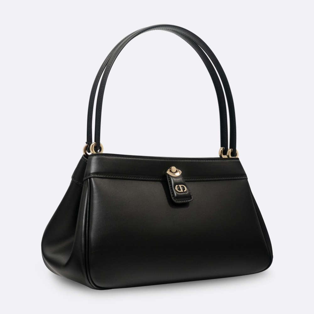 CHRISTIAN DIOR Key Bag 16 BLACK CALF