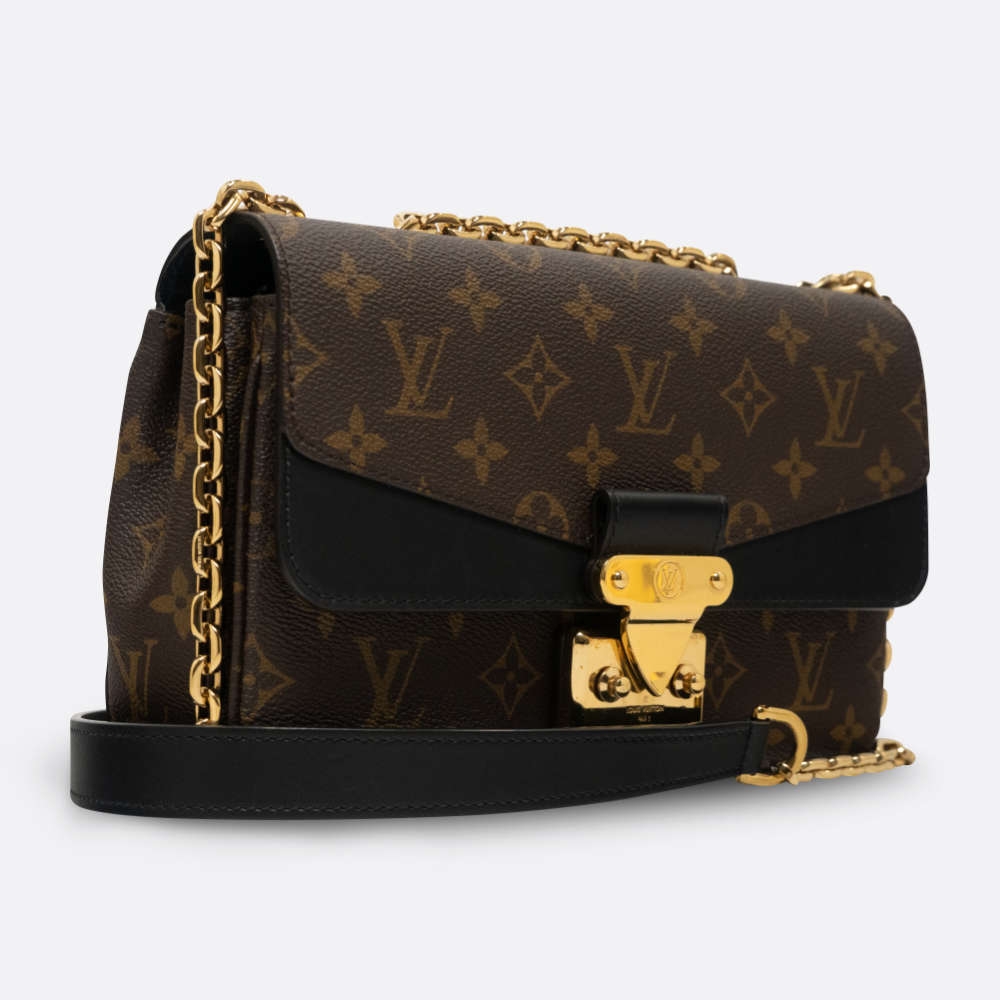 LOUIS VUITTON MARCEAU FLAP BAG 24 MAROON CANVAS