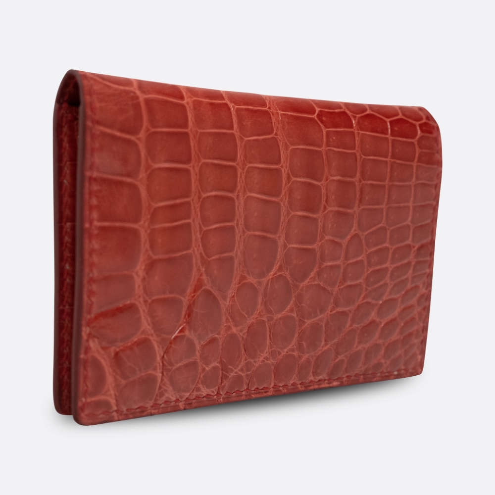 BJL BI - FOLD CARD HOLDER PINK ALLIGATOR