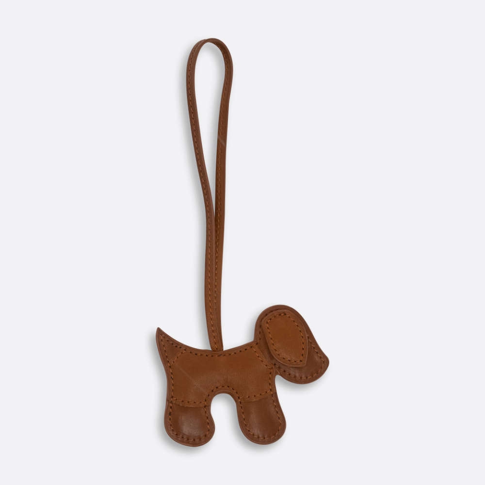 BJL POODLE BAG CHARM SMALL FAUVE BARENIA