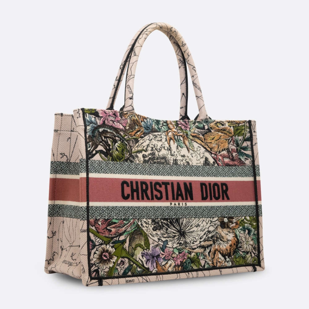 CHRISTIAN DIOR BOOK TOTE MEDIUM PINK FABRIC