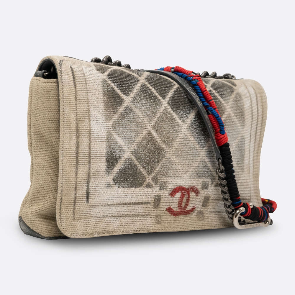 CHANEL BOY CHANEL MEDIUM MULTICOLOR FABRIC