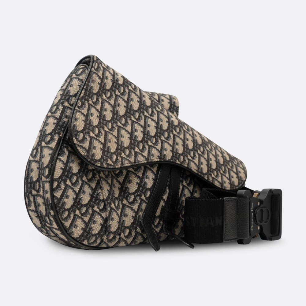 CHRISTIAN DIOR SADDLE BAG BLUE JACQUARD