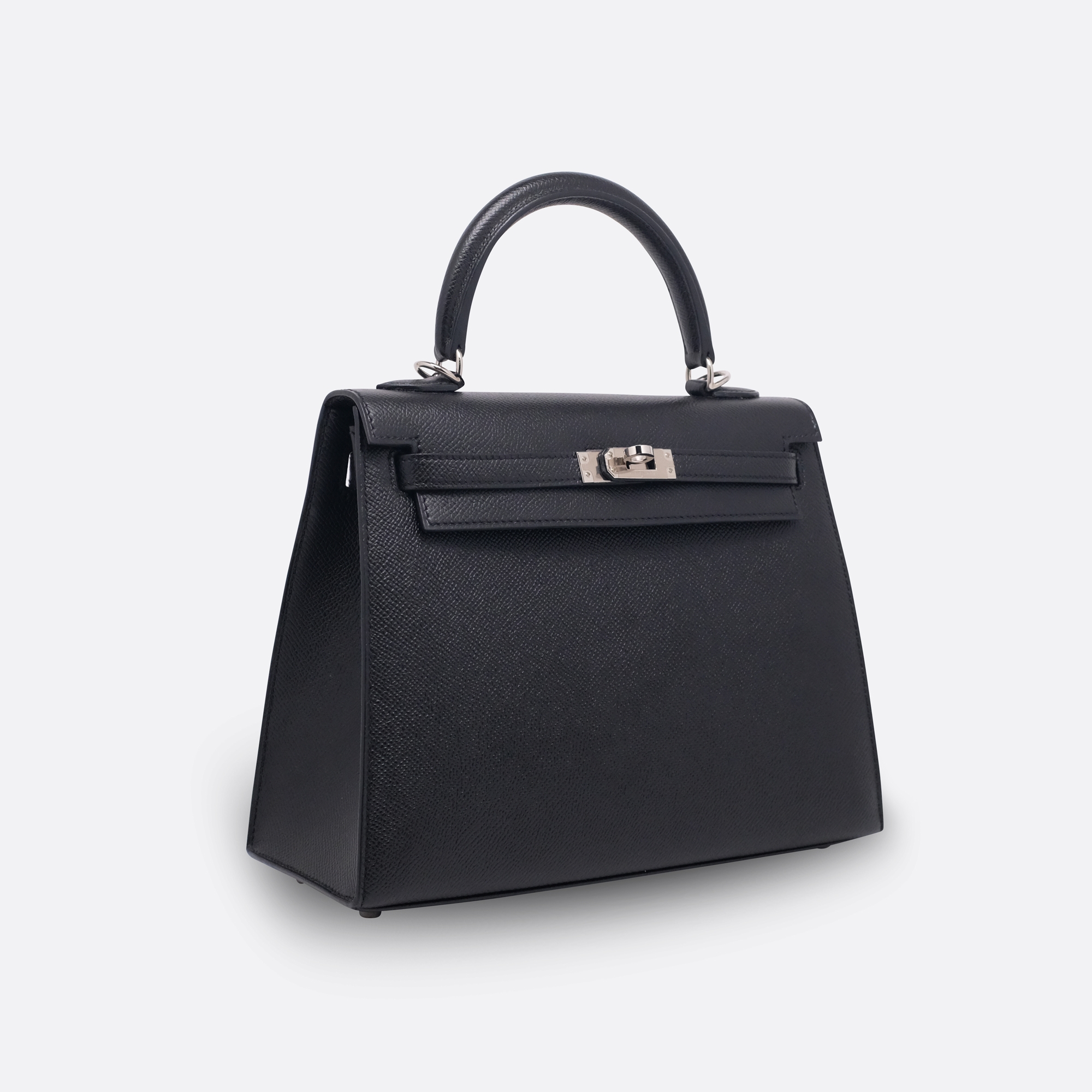 HERMES KELLY SELLIER 25 BLACK EPSOM