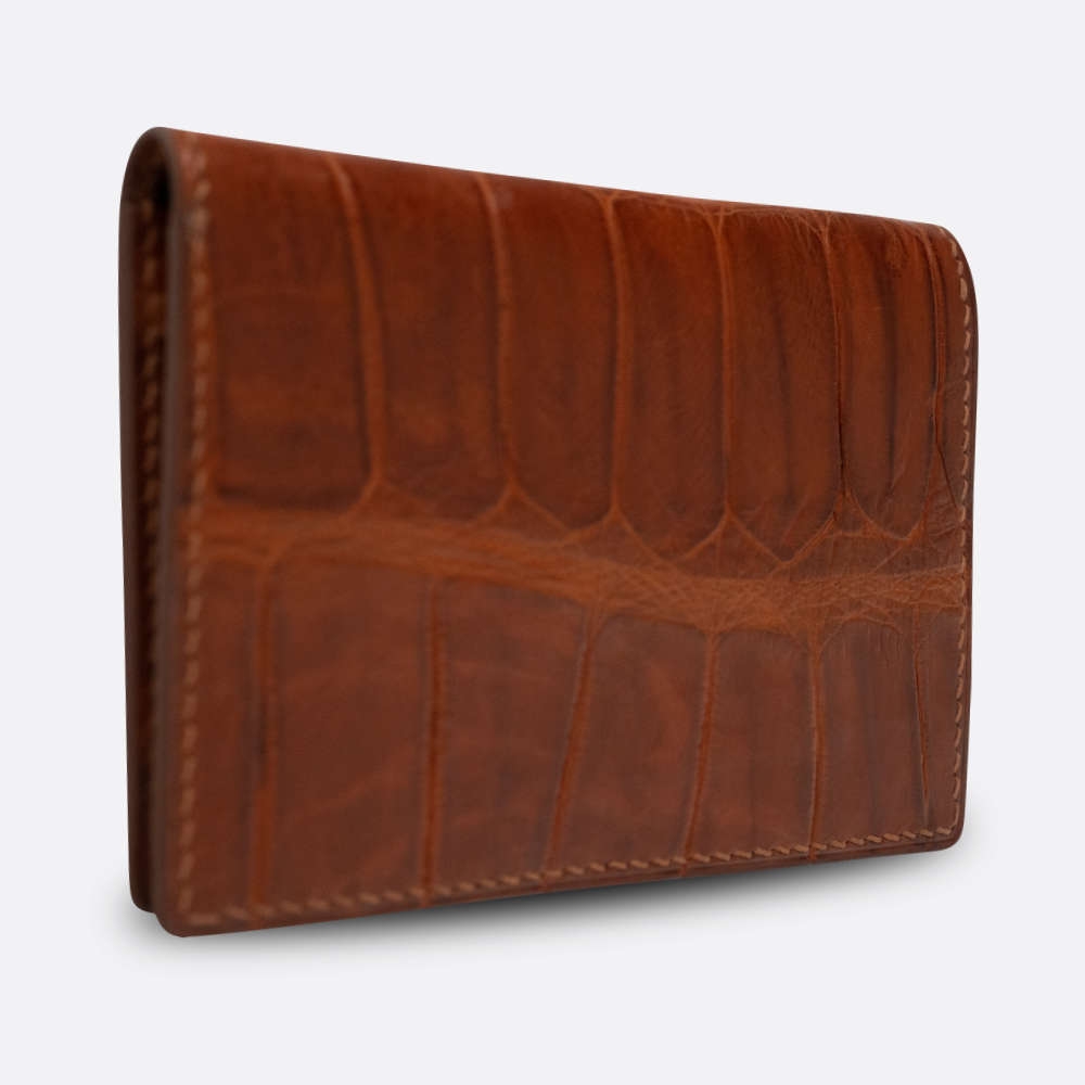 BJL BI - FOLD CARD HOLDER FAUVE ALLIGATOR