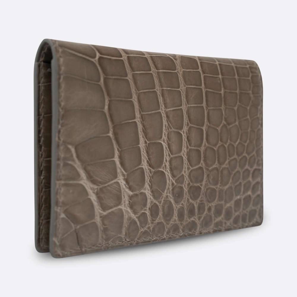 BJL BI - FOLD CARD HOLDER GRIS ALLIGATOR