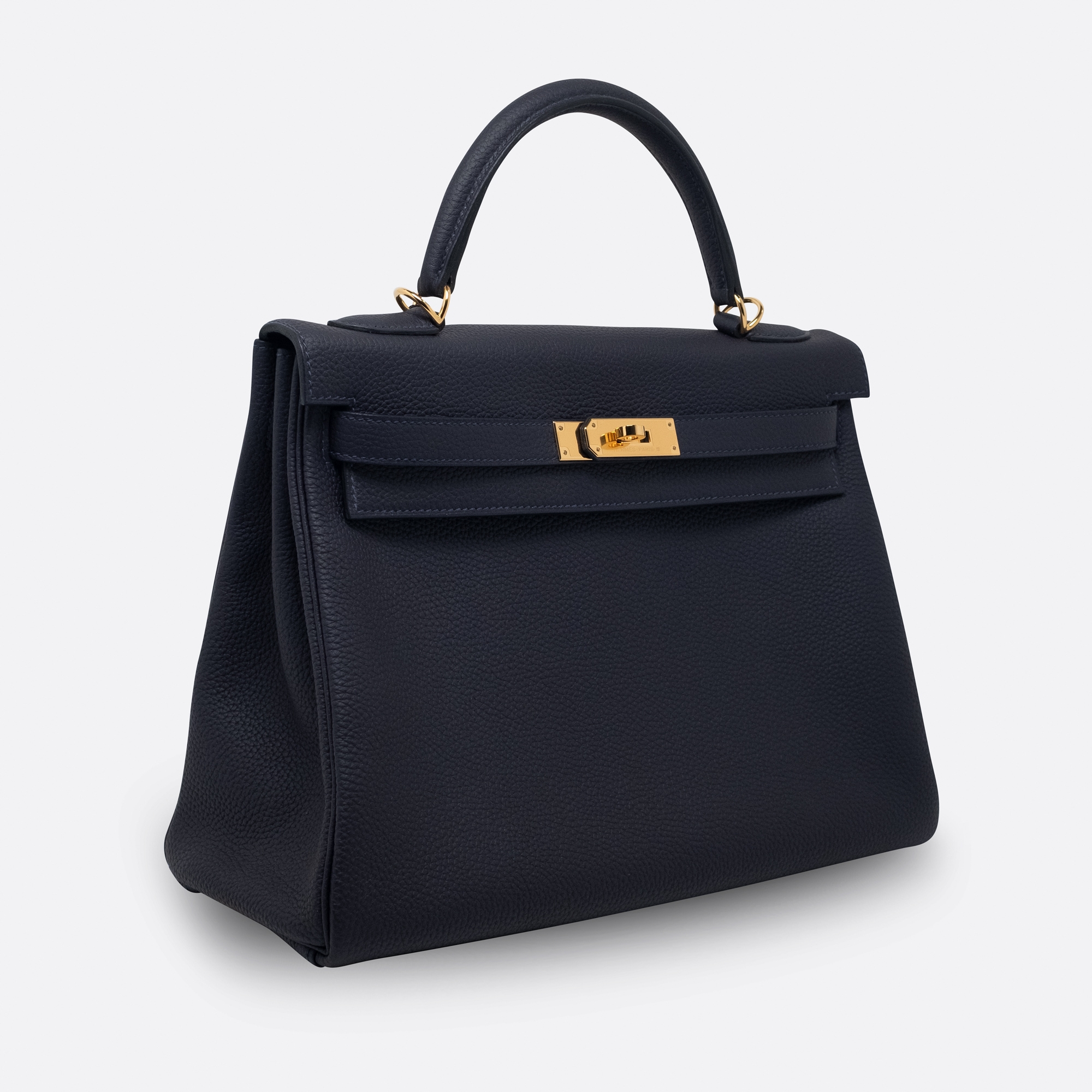 HERMES KELLY RETOURNE 32 BLEU NUIT TOGO