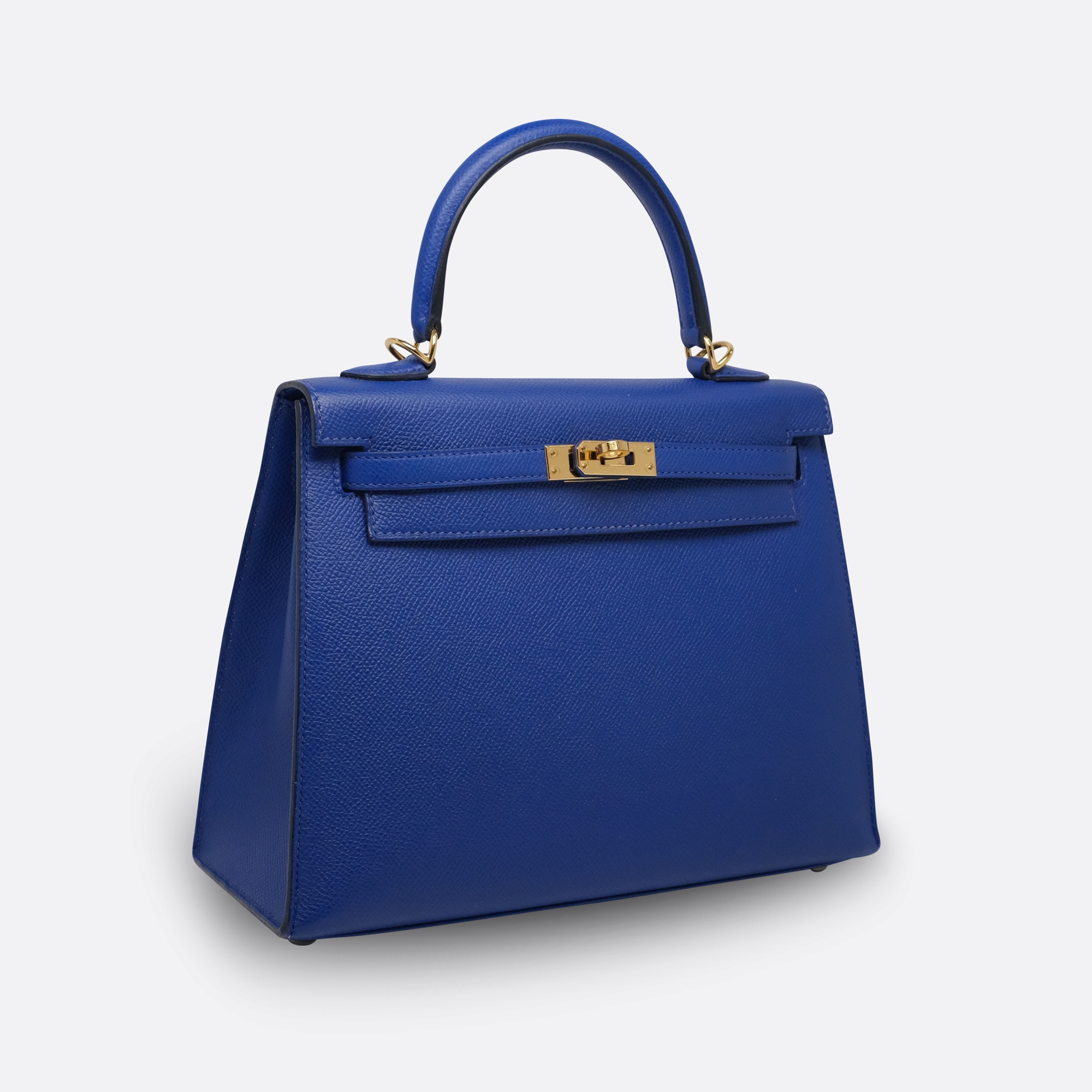 HERMES KELLY SELLIER 25 BLEU ELECTRIQUE EPSOM