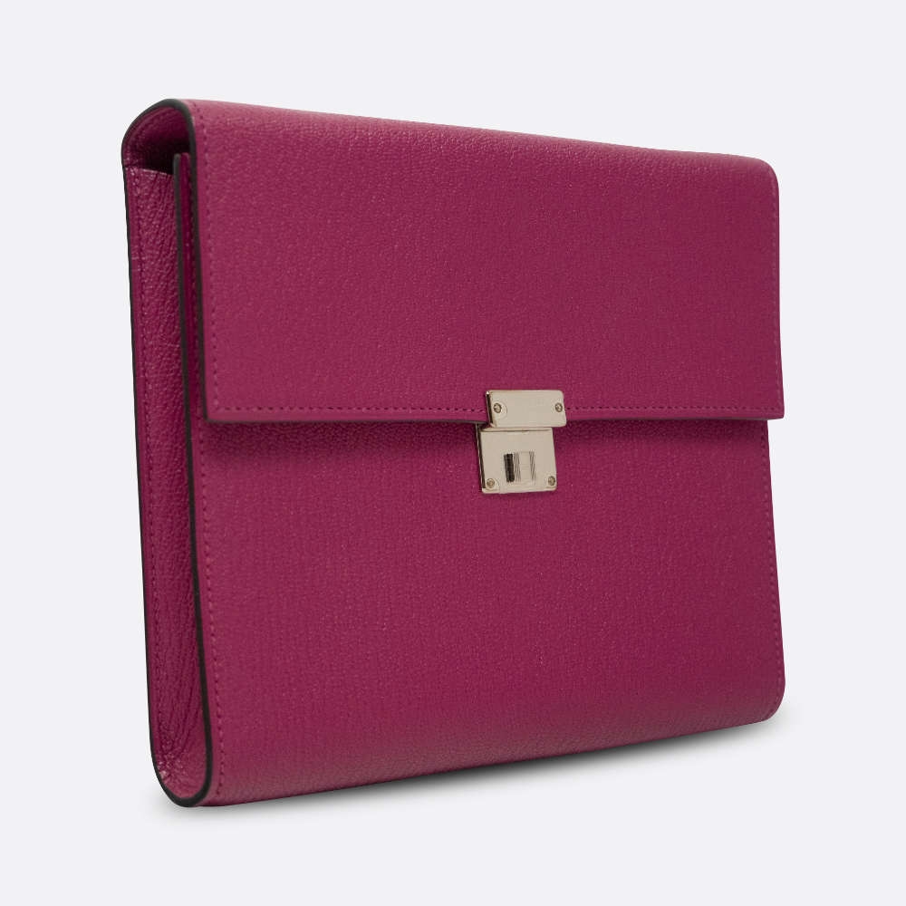 HERMES CLIC 16 WALLET TO GO 16 ROSE POURPRE CHEVRE