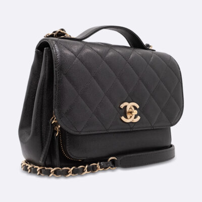 CHANEL BUSINESS AFFINITY FLAP BAG SMALL BLACK CAVIAR