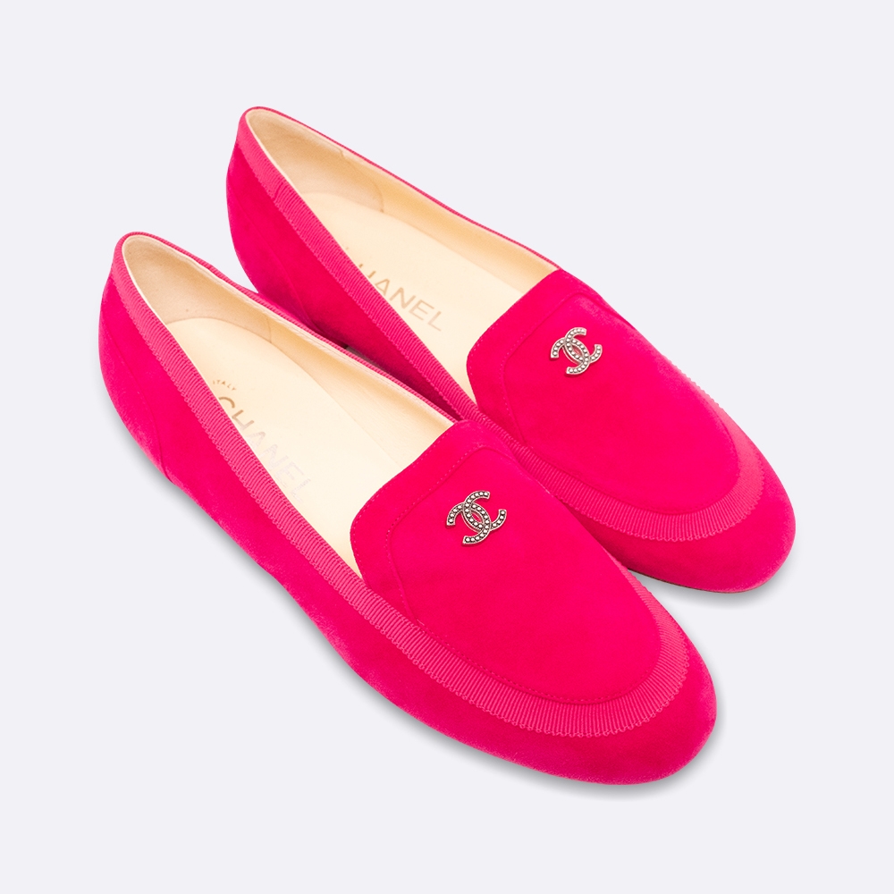 CHANEL SHOES EU 39 PINK SUEDE