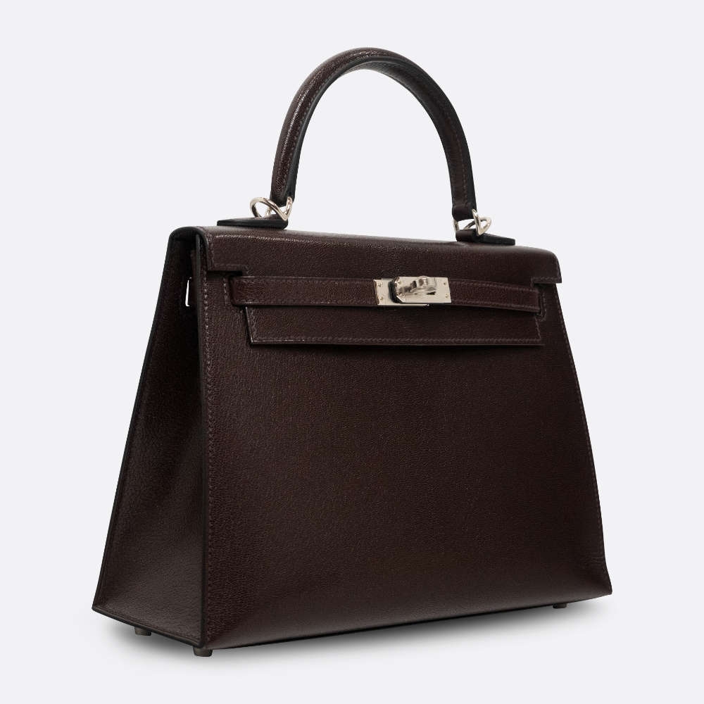 HERMES KELLY SELLIER 25 ROUGE SELLIER CHEVRE CHAMKILA