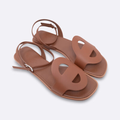 HERMES SANDALS EU 37 GOLD MILO