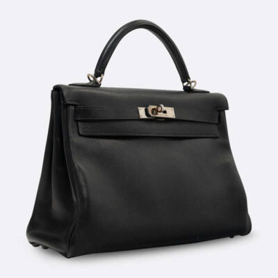 HERMES KELLY RETOURNE 32 INDIGO EVERCOLOR