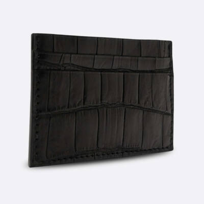 BJL CARD HOLDER BLACK ALLIGATOR