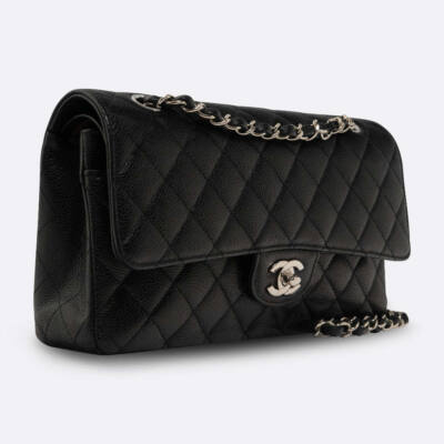 CHANEL CLASSIC HANDBAG MEDIUM BLACK CAVIAR