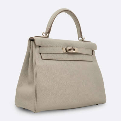 HERMES KELLY RETOURNE 28 GRIS PERLE CLEMENCE